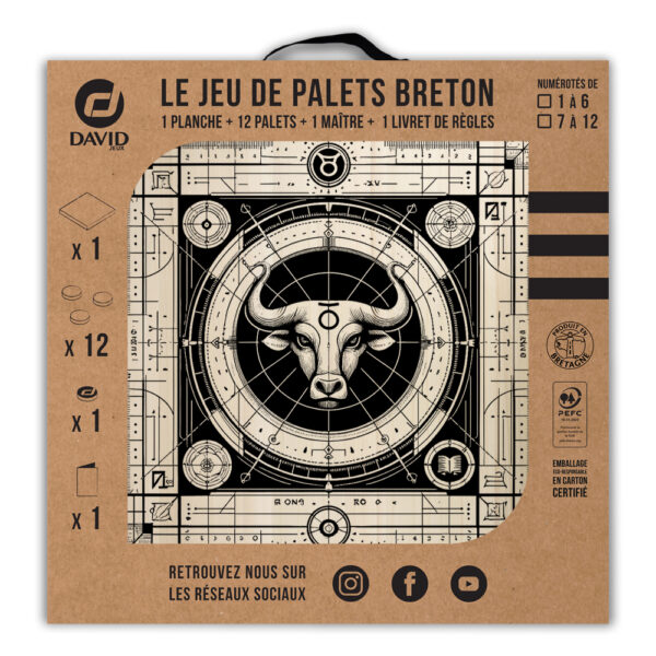 Kit de jeu de palets breton - Signe du Taureau – Image 3