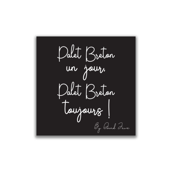 La chiffonnette noire DAVID Jeux - Palet Breton un jour, Palet Breton toujours