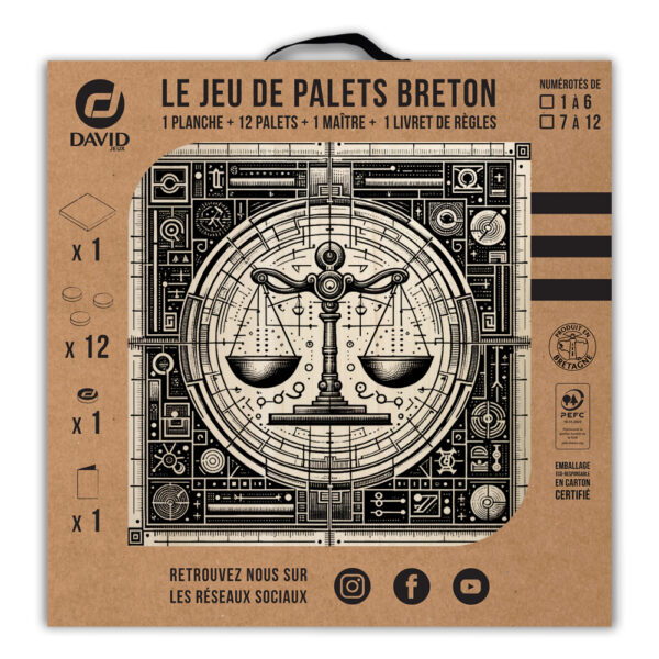 Kit de jeu de palets breton - Signe de la Balance – Image 3