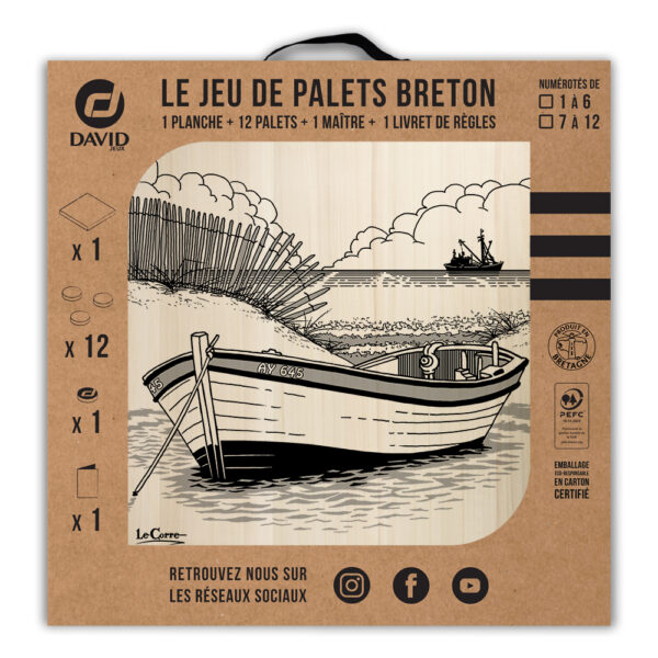 Kit de jeu de palets breton - Barque au mouillage – Image 3