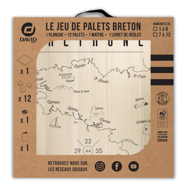 Kit de jeu de palets breton - Carte Bretagne – Image 3