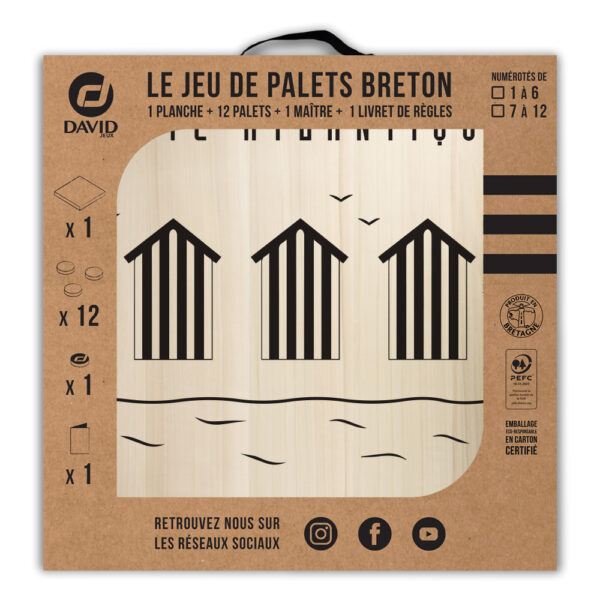 Kit de jeu de palets breton - Côte Atlantique - Cabanes de plage – Image 3