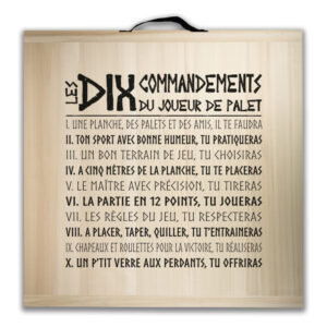 Kit de jeu de palets breton - Les 10 Commandements du joueur de palet