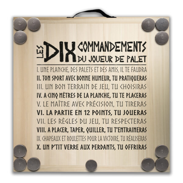 Kit de jeu de palets breton - Les 10 Commandements du joueur de palet – Image 3