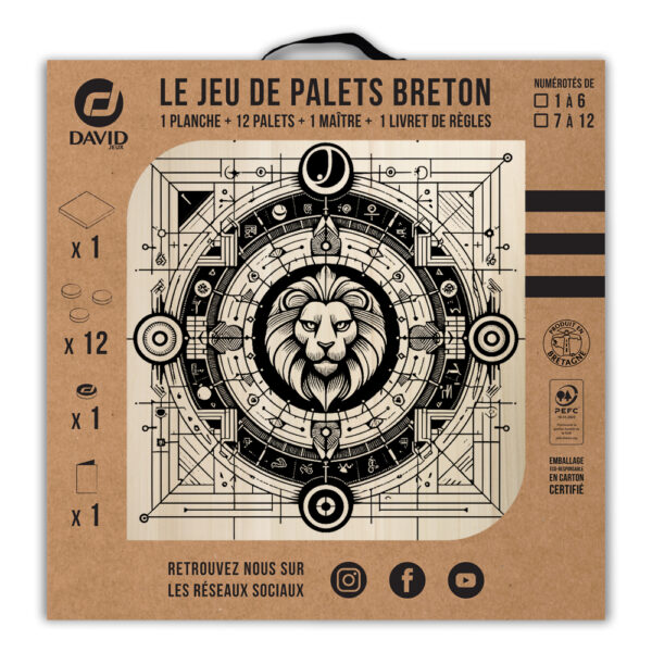 Kit de jeu de palets breton - Signe du Lion – Image 3