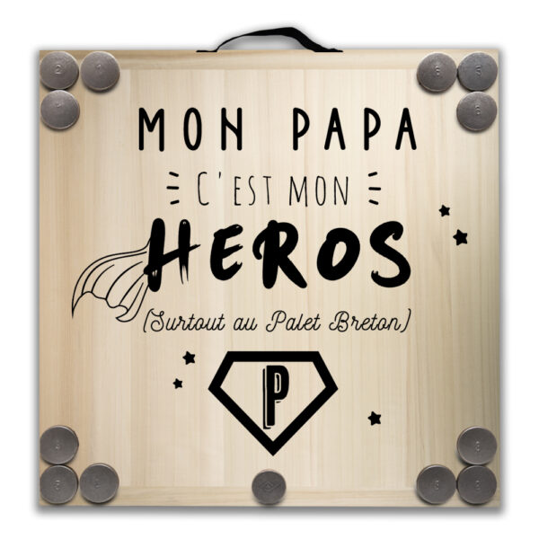 Kit de jeu de palets breton - Mon Papa, mon Héros – Image 2