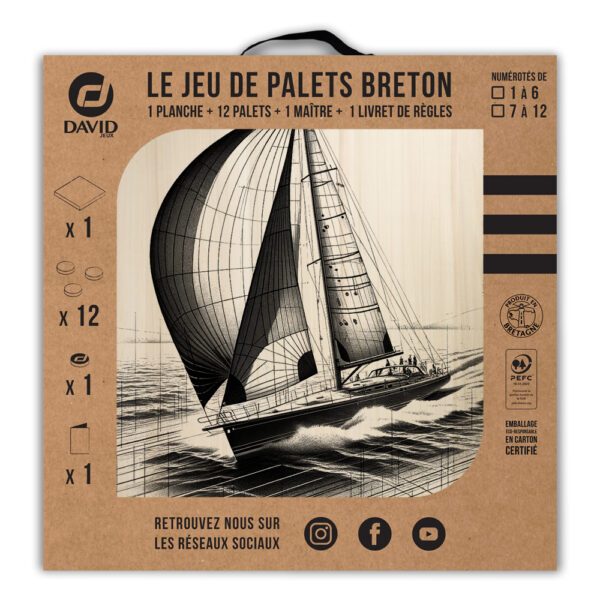 Kit de jeu de palets breton - Voilier sous SPI – Image 4