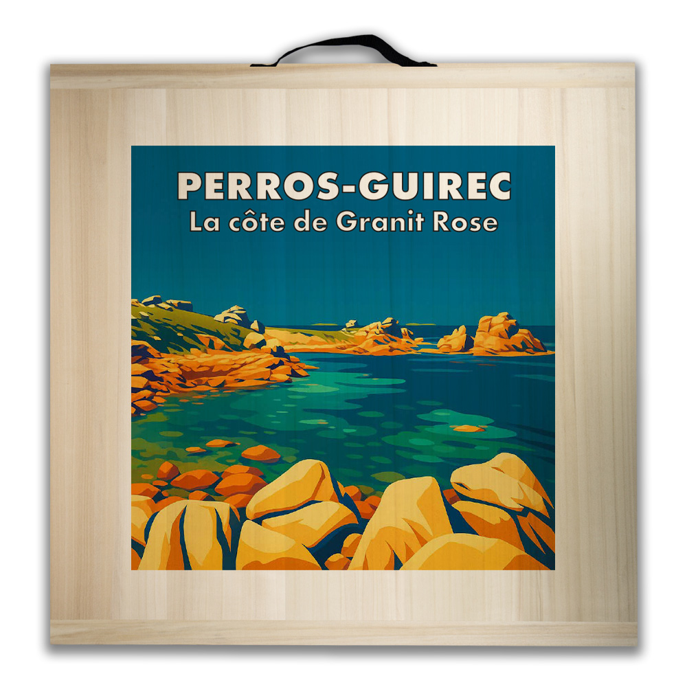 Kit de jeu de palets breton - Perros Guirec - La côte de Granit Rose