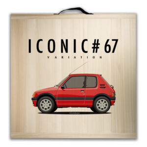 Kit de Jeu de Palets Breton - ICONIC - #67B - 205 GTI rouge - 1984