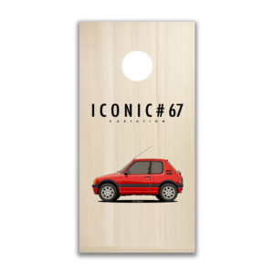 Cornhole - ICONIC - #67B - 205 GTI rouge - 1984