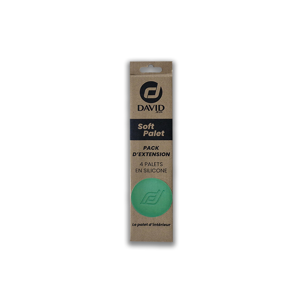 David Soft Palet silicone palette pack in a brown cardboard sleeve with a green circular logo on the front