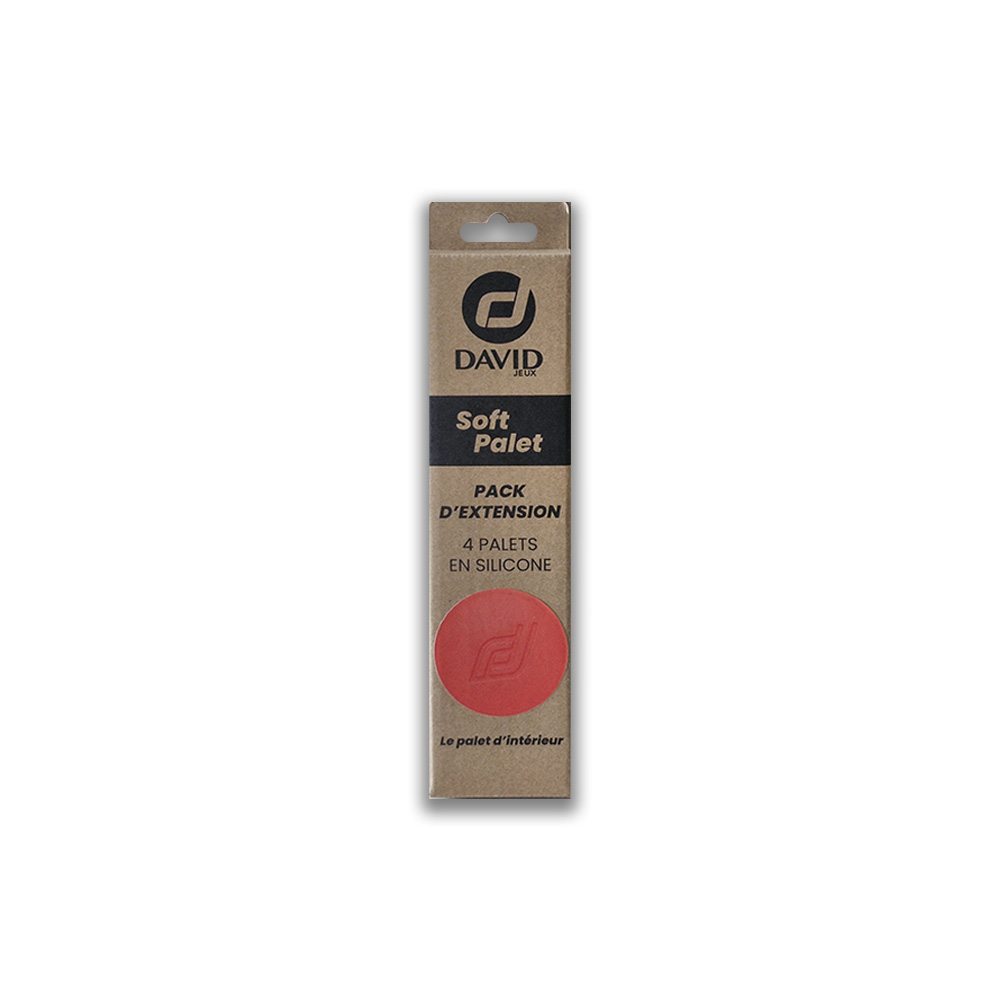 David Soft Palet extension pack: four silicone pallets in a slim brown box