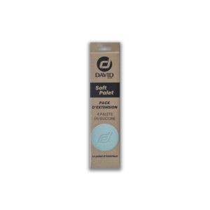 David Soft Palet extension pack in a brown cardboard box; contains four silicone palettes with a blue circular emblem