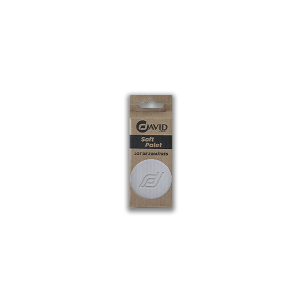 Packaging for 'David Soft Palet' with a white circular emblem on a brown kraft package.